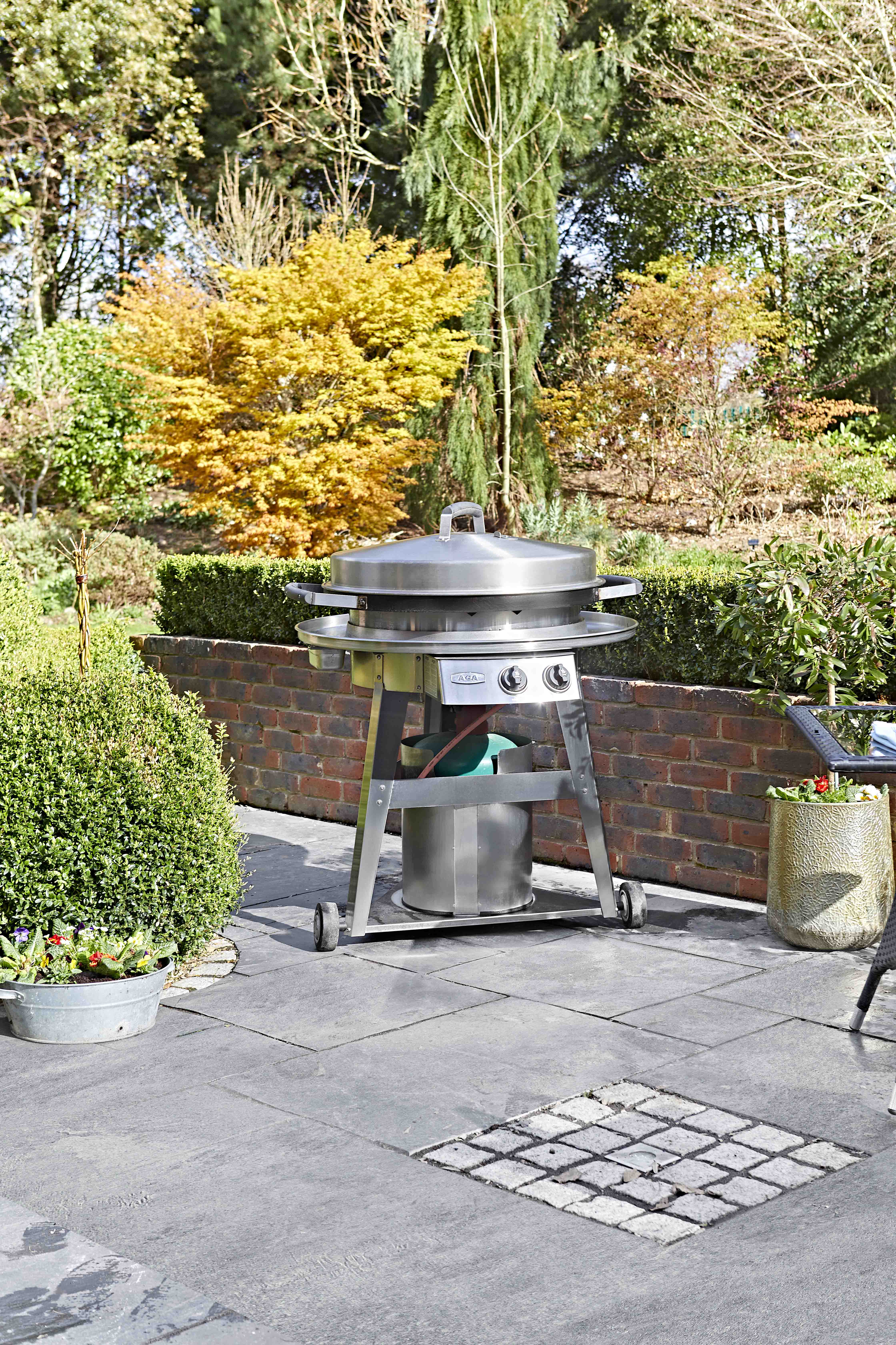AGA Outdoors Professional Series Grill Wheeled Cooktop in garden