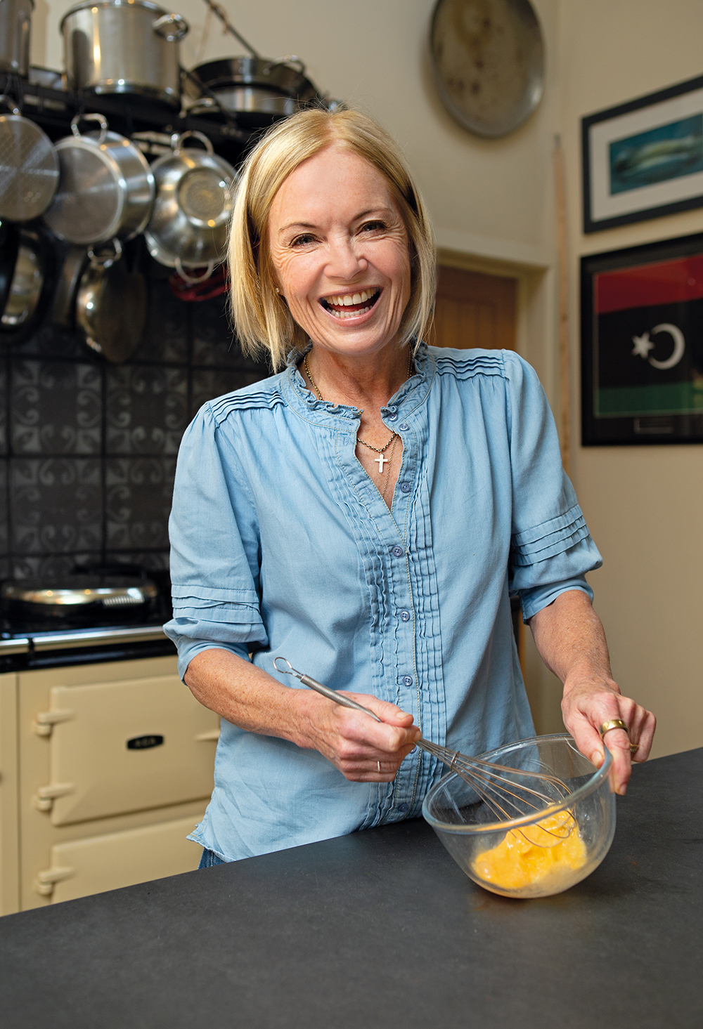 Mariella Frosthrup with her AGA cooker